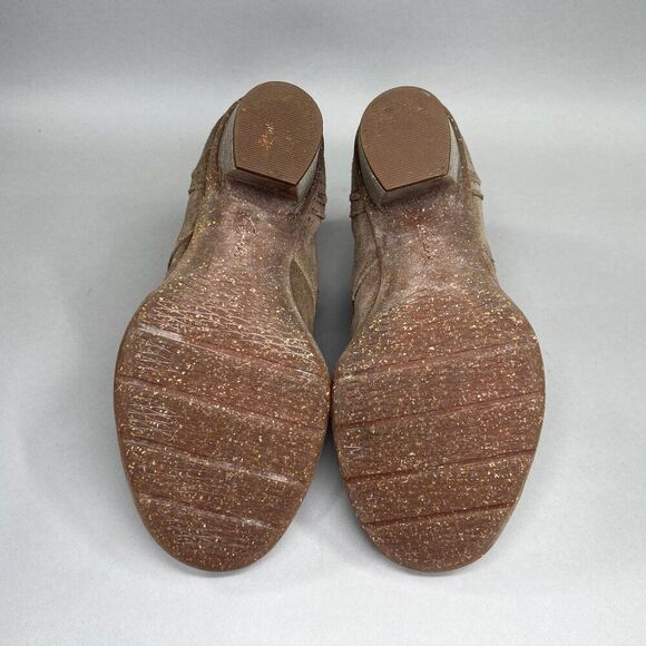 Clarks Ankle Boots Women's Size 6.5 Brown Suede Leather Lace Up Ankle Booties - Picture 11 of 13